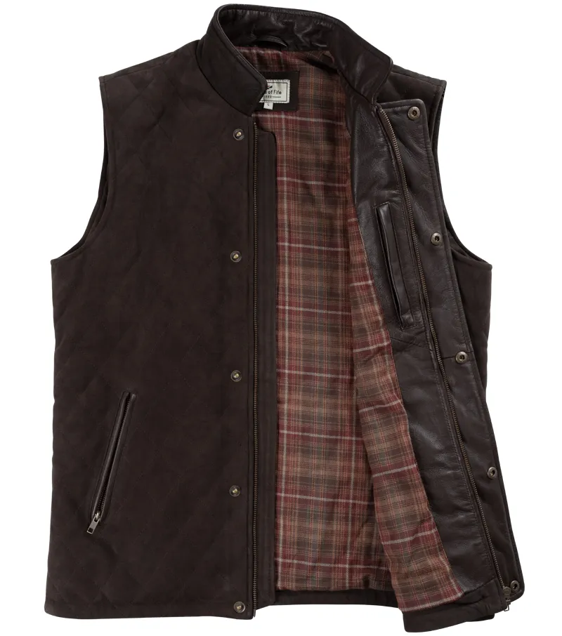 Quilted Leather Waistcoat - Milton