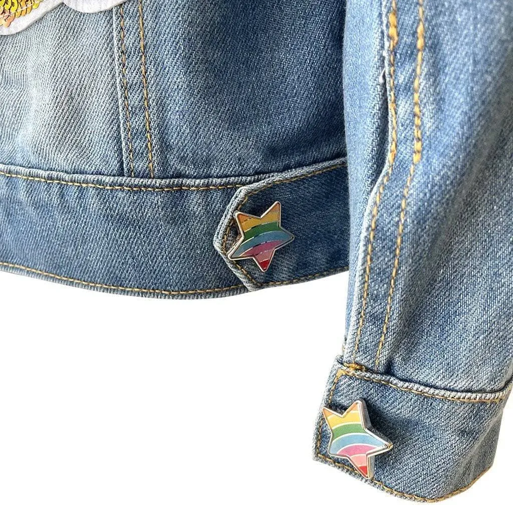 Rainbow Stars Denim Jacket