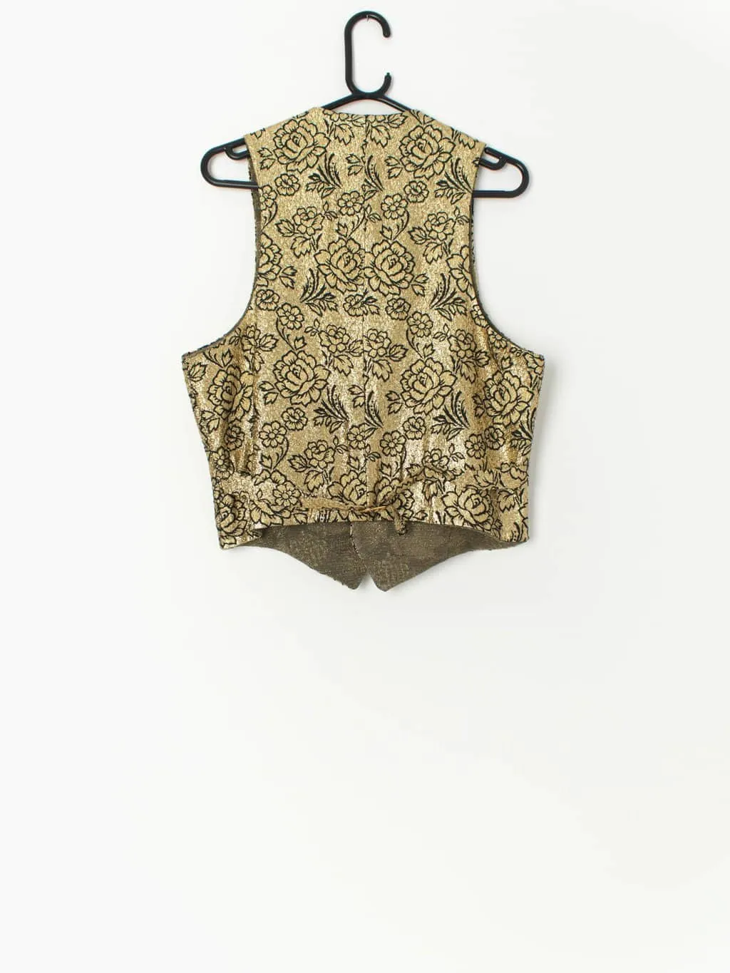 Rare vintage gold brocade waistcoat, party top – Medium