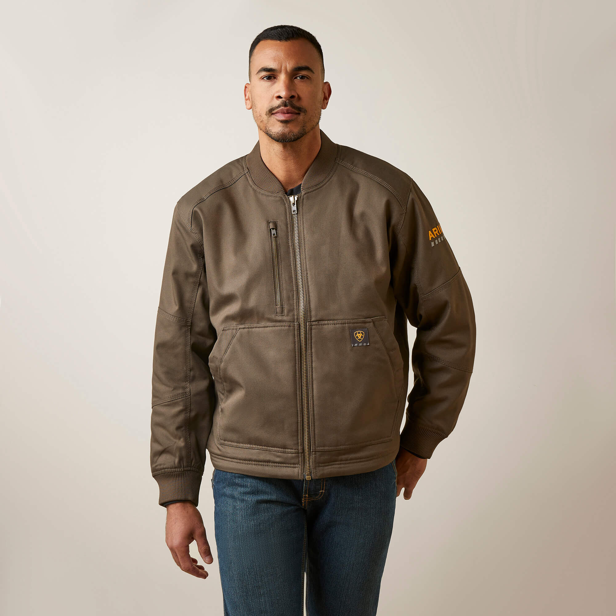 Rebar Stretch Canvas Bomber Jacket