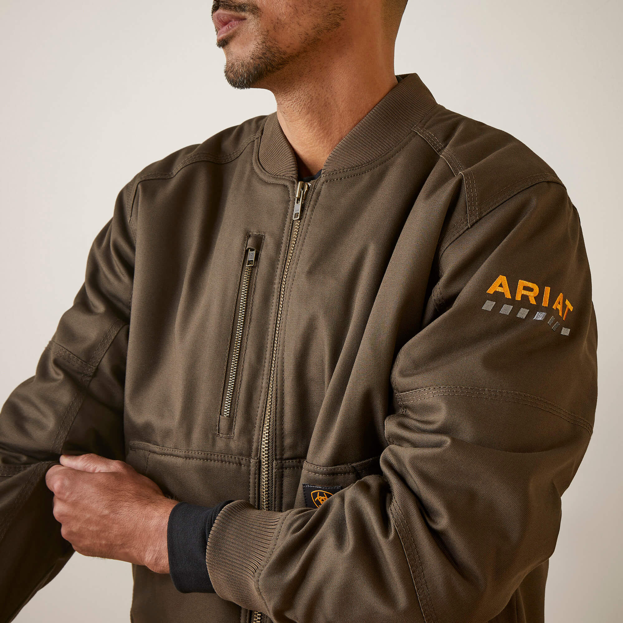 Rebar Stretch Canvas Bomber Jacket