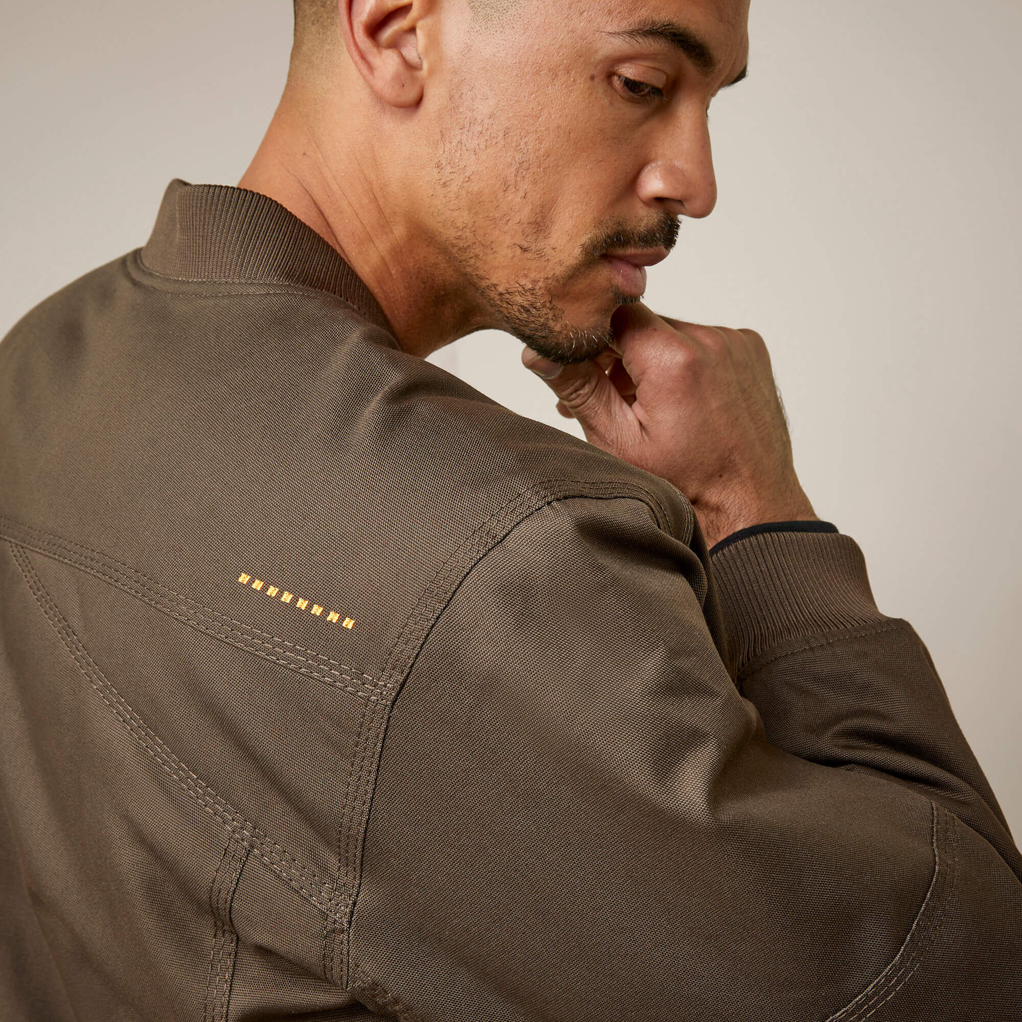 Rebar Stretch Canvas Bomber Jacket