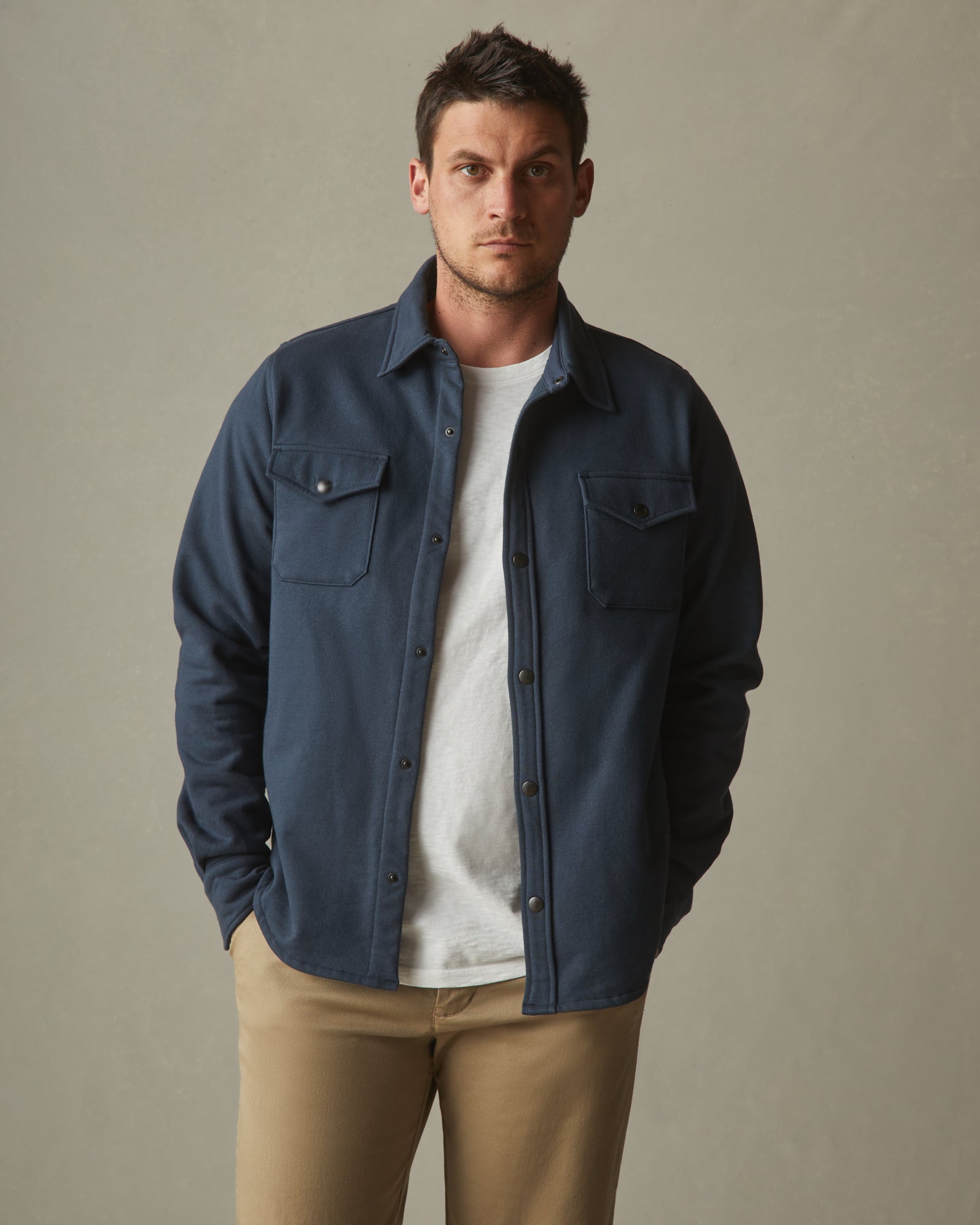 Redwood Fleece Overshirt - Heritage Navy