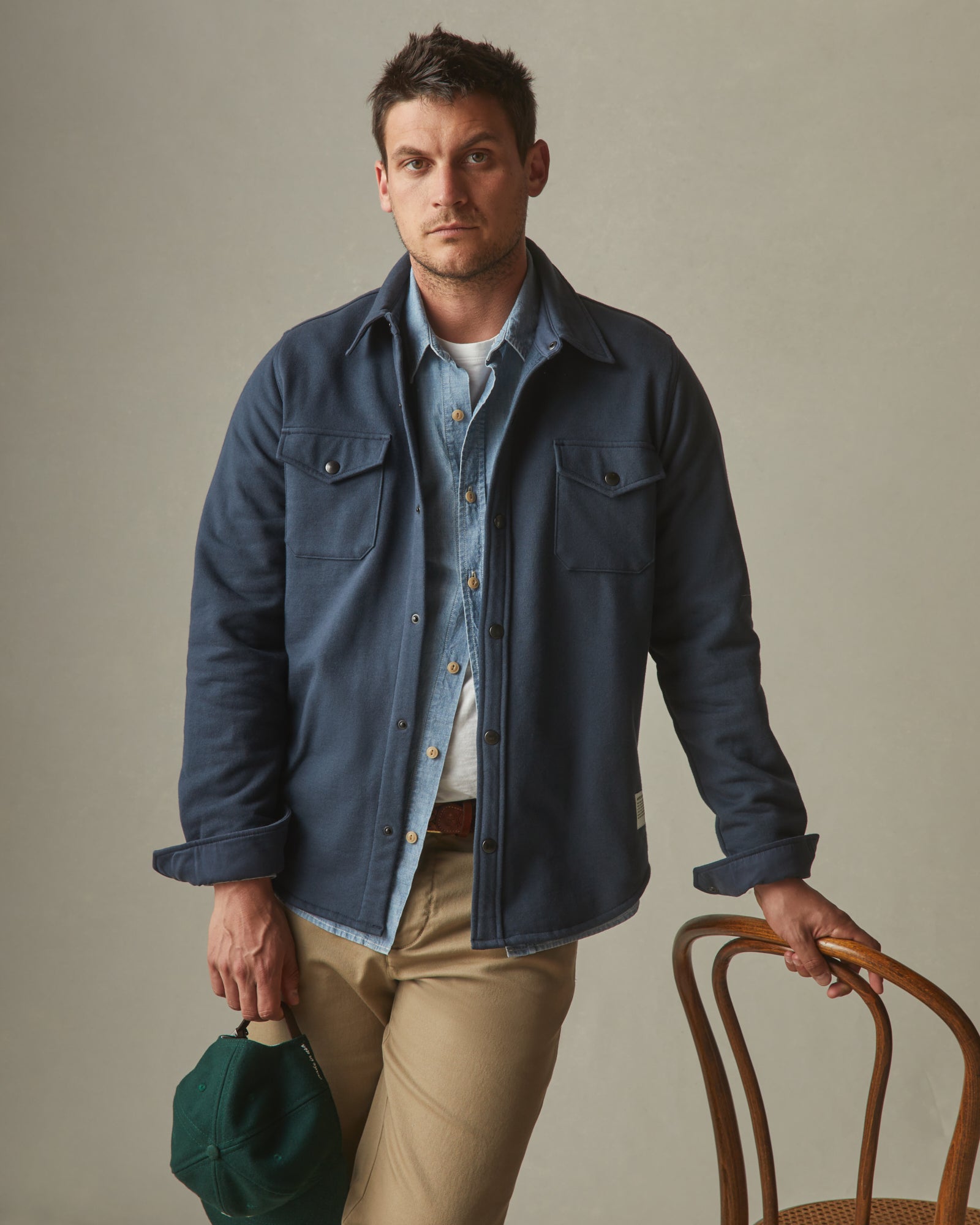 Redwood Fleece Overshirt - Heritage Navy