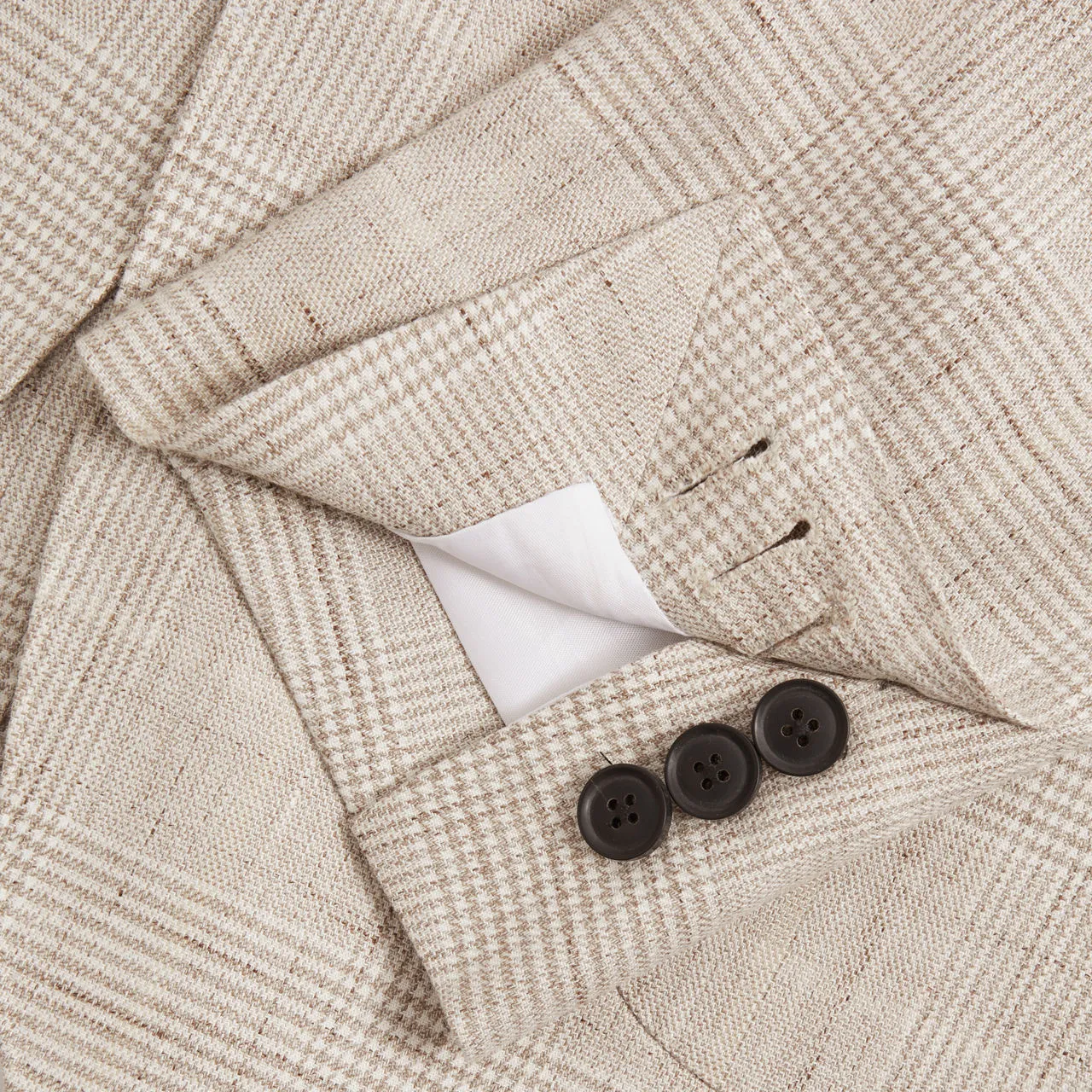 REISS Boxhill Single-Breasted Slim-Fit Check Blazer - Beige