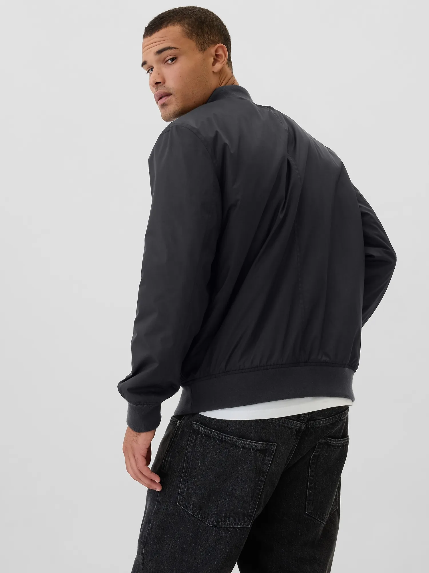 Relaxed Ripstop Bomber Jacket