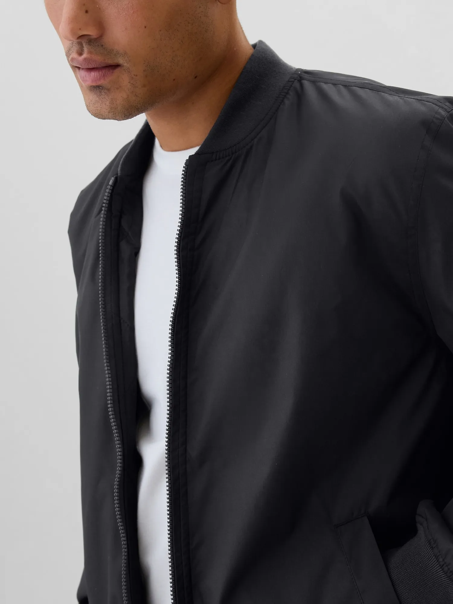 Relaxed Ripstop Bomber Jacket