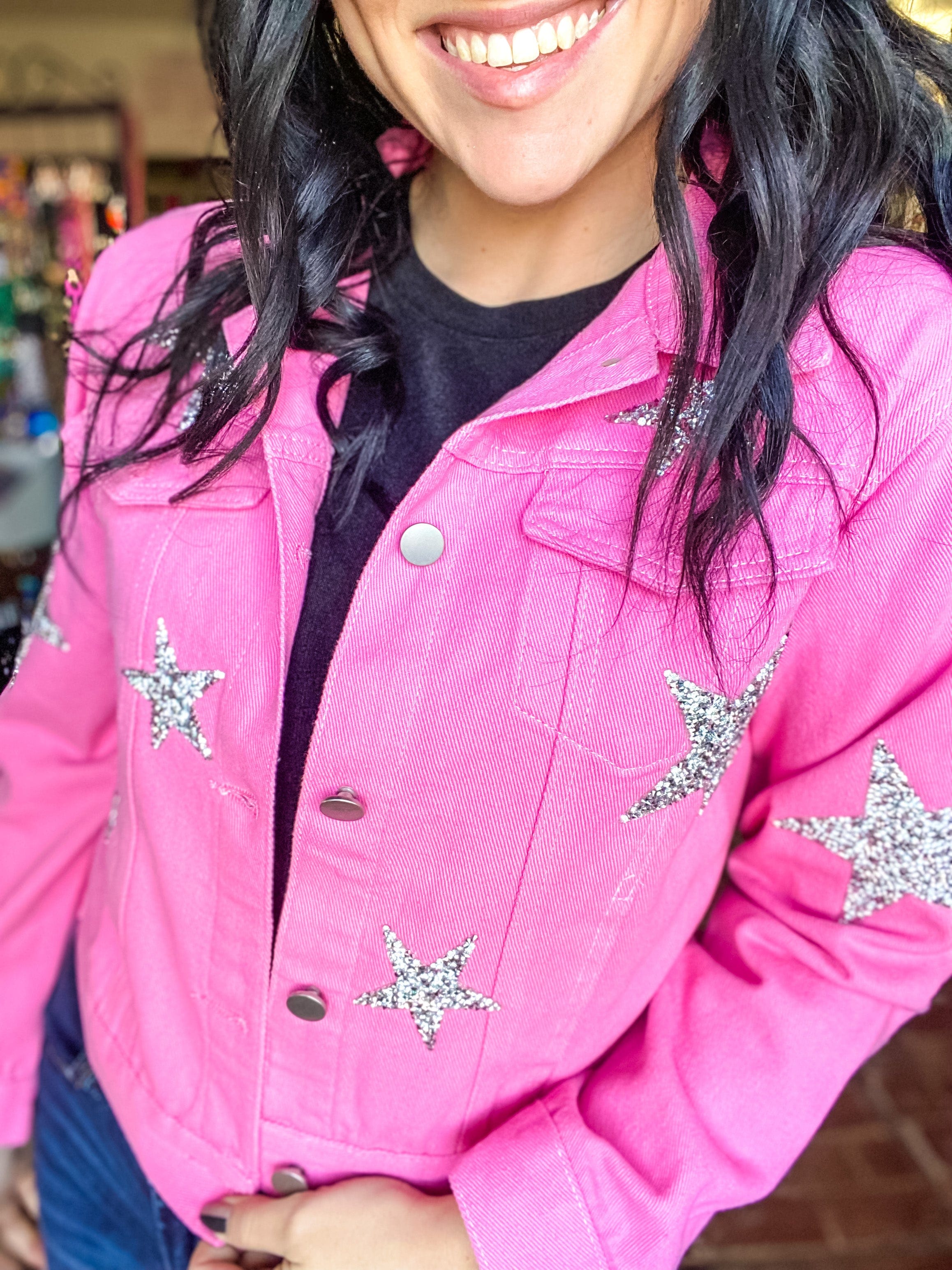 Rhinestone Stars Denim Jacket