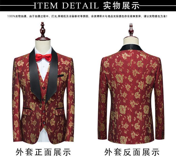 Ricardo Floral Tuxedo Suit - Three Piece Suit