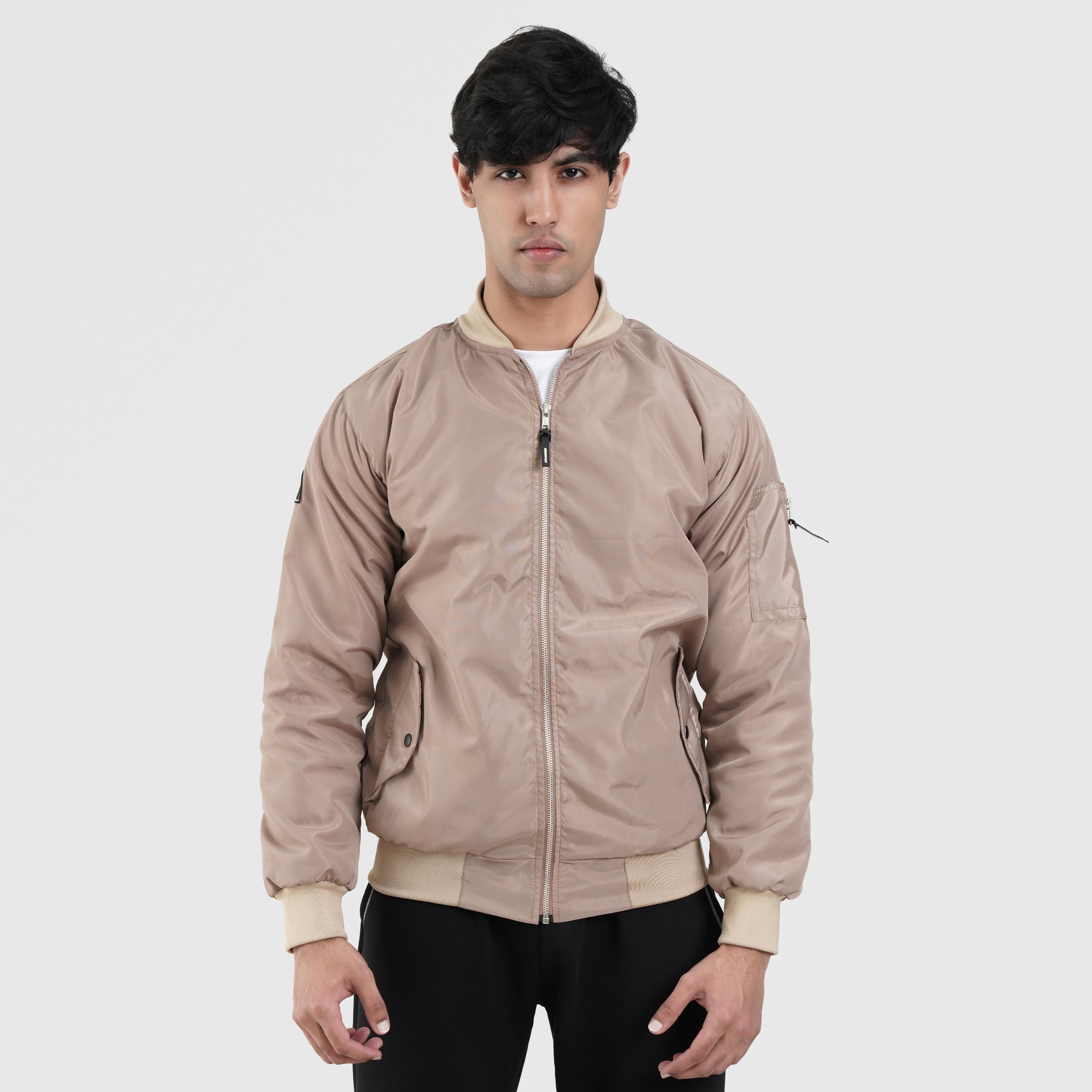 Rock Bomber Jacket (Beige)