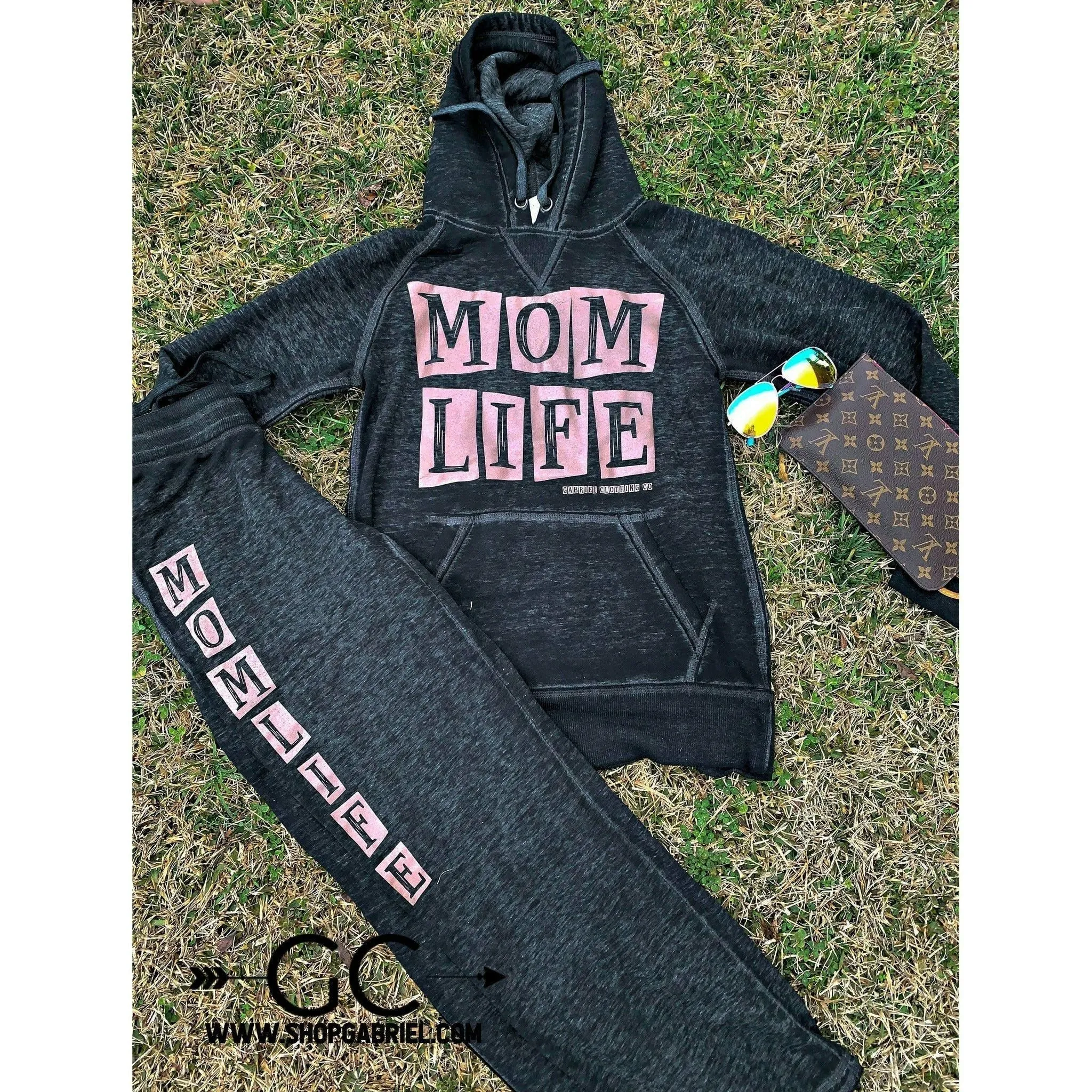 Rose gold Mom Life Hoodie & Pant SET