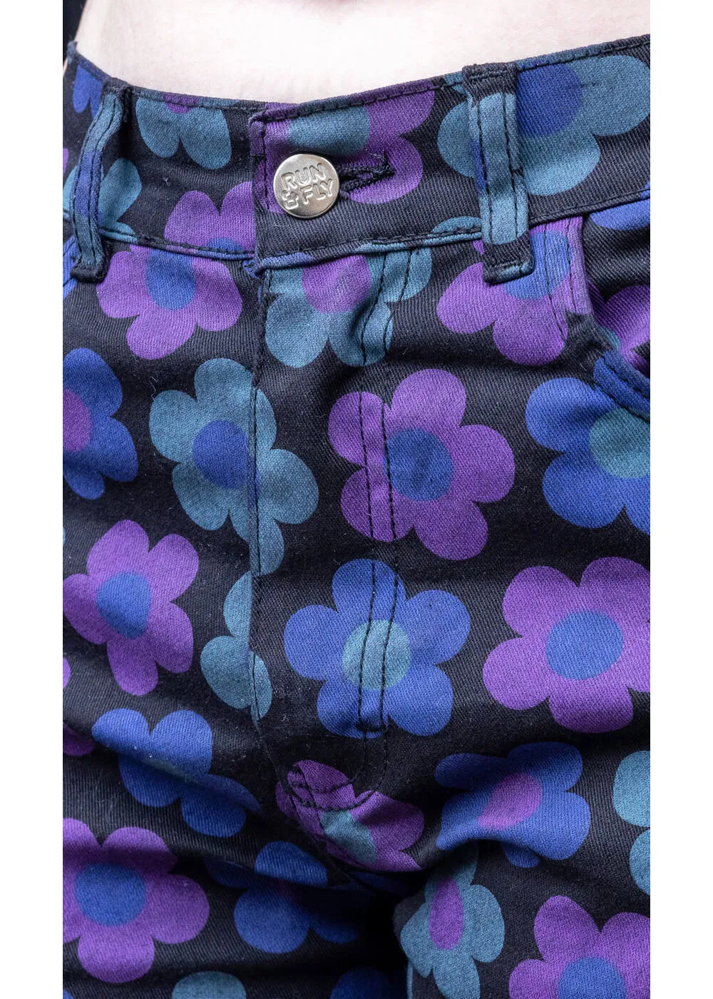 Run & Fly Magic Flowers Pants Black