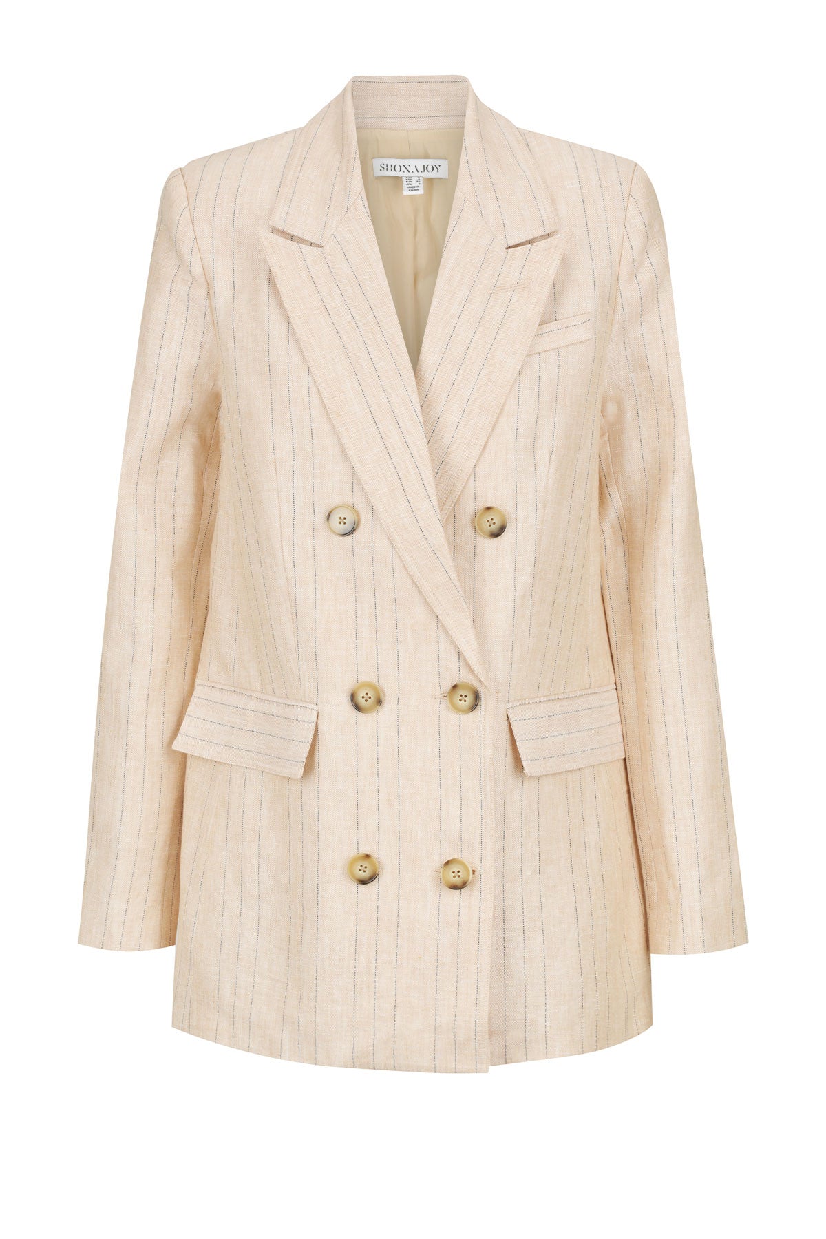 Sabbia Linen Peak Lapel Blazer