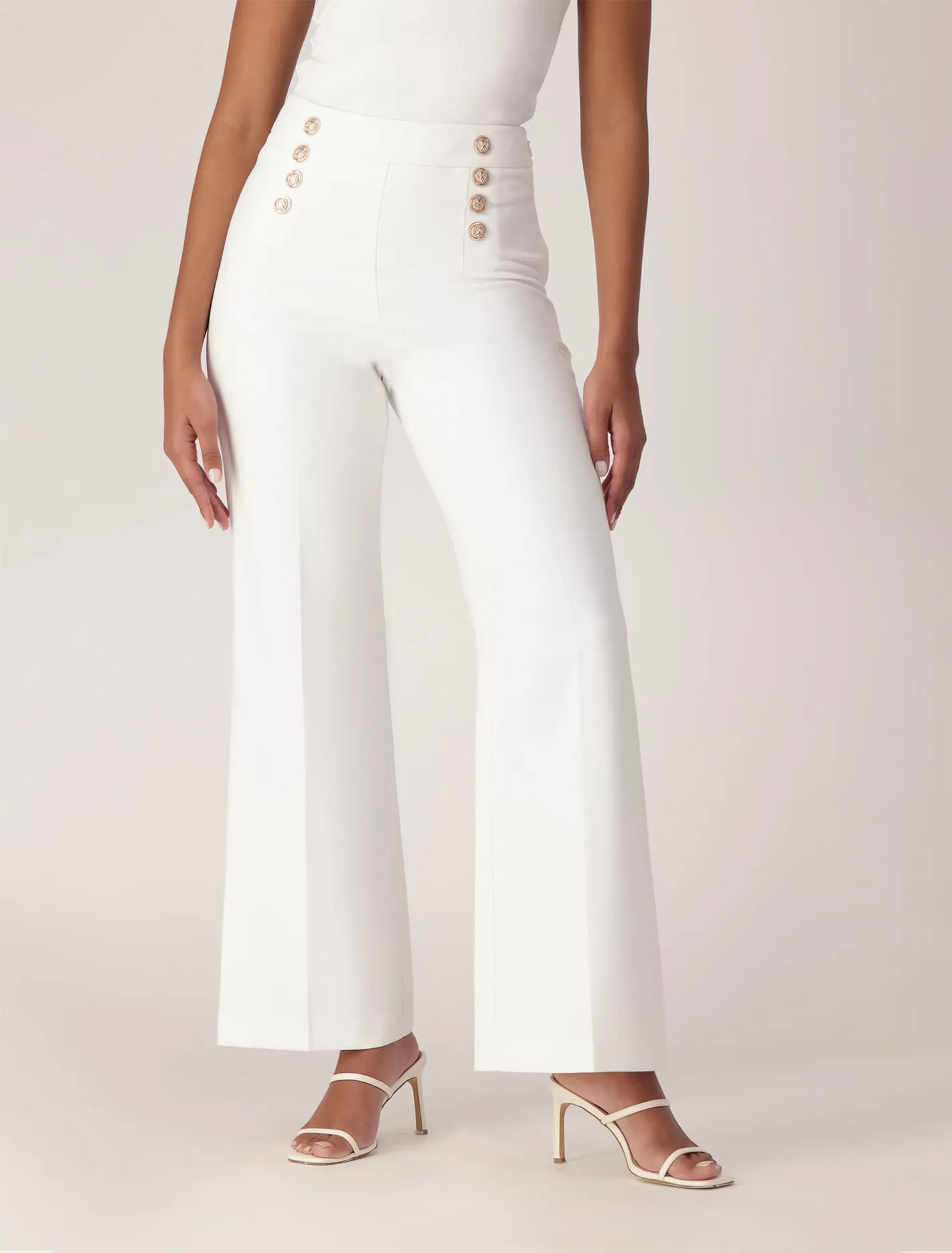 Sara Button Up Slim Flare Pants