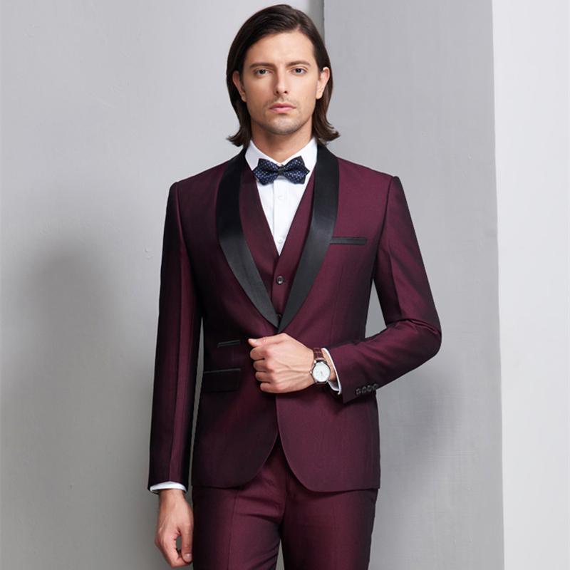 Shawl Collar Tuxedo 3 Piece Suit