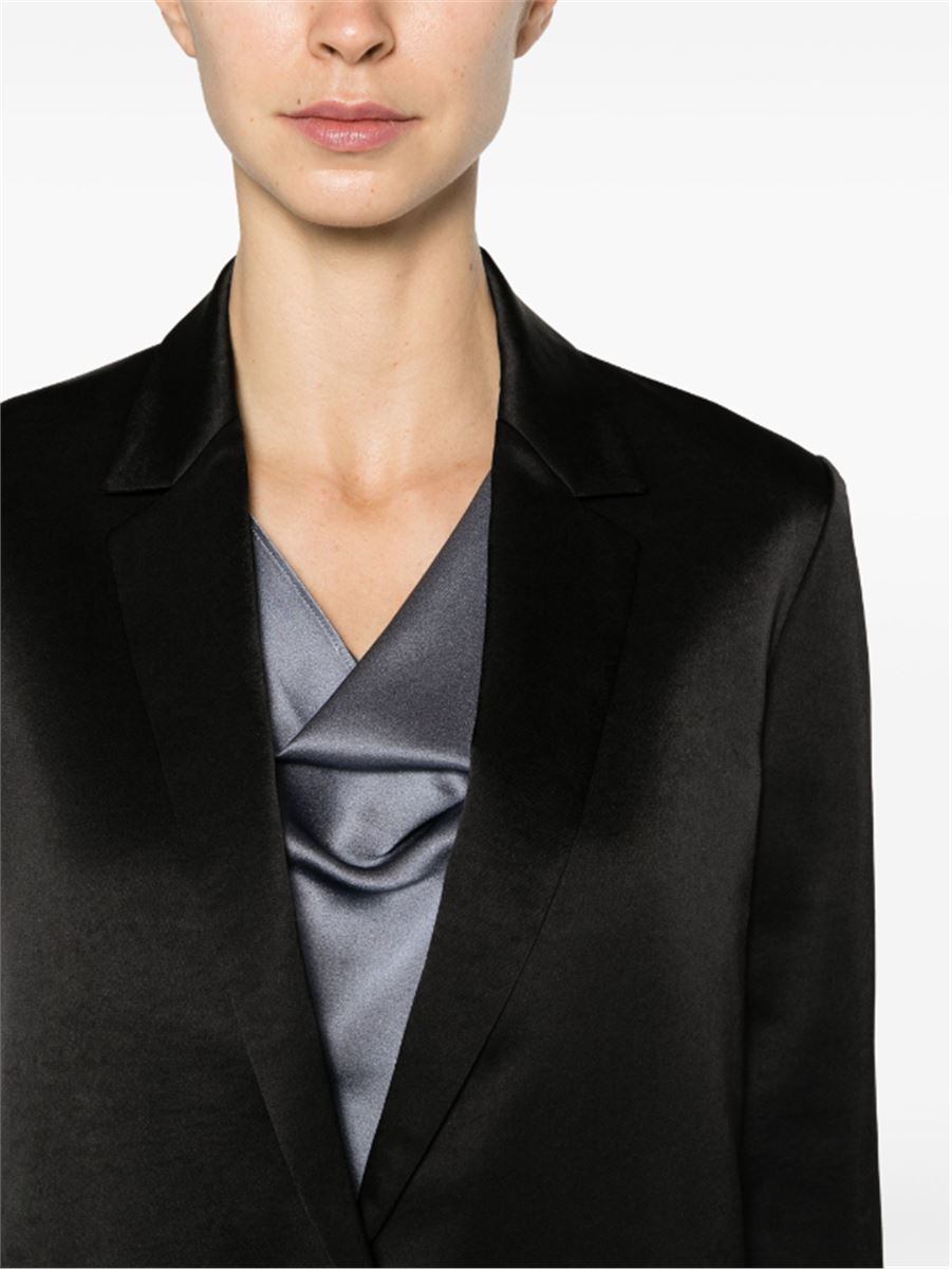 SINGLE-BREASTED SATIN BLAZER