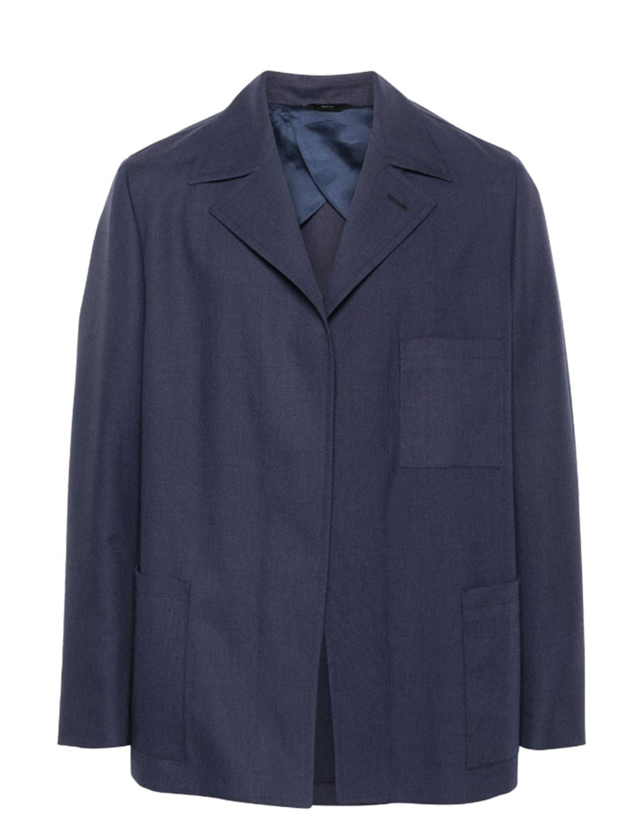 SINGLE-BREASTED WOOL BLAZER