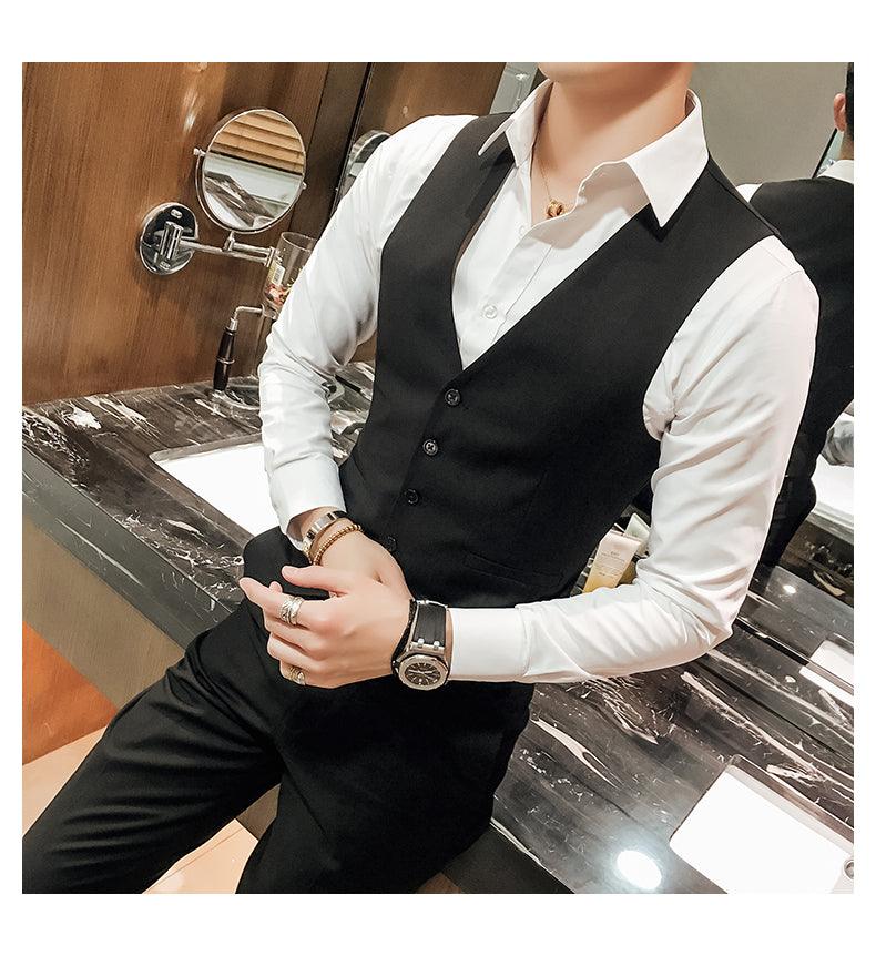 Slim Fit Suit Vest Formal Businss