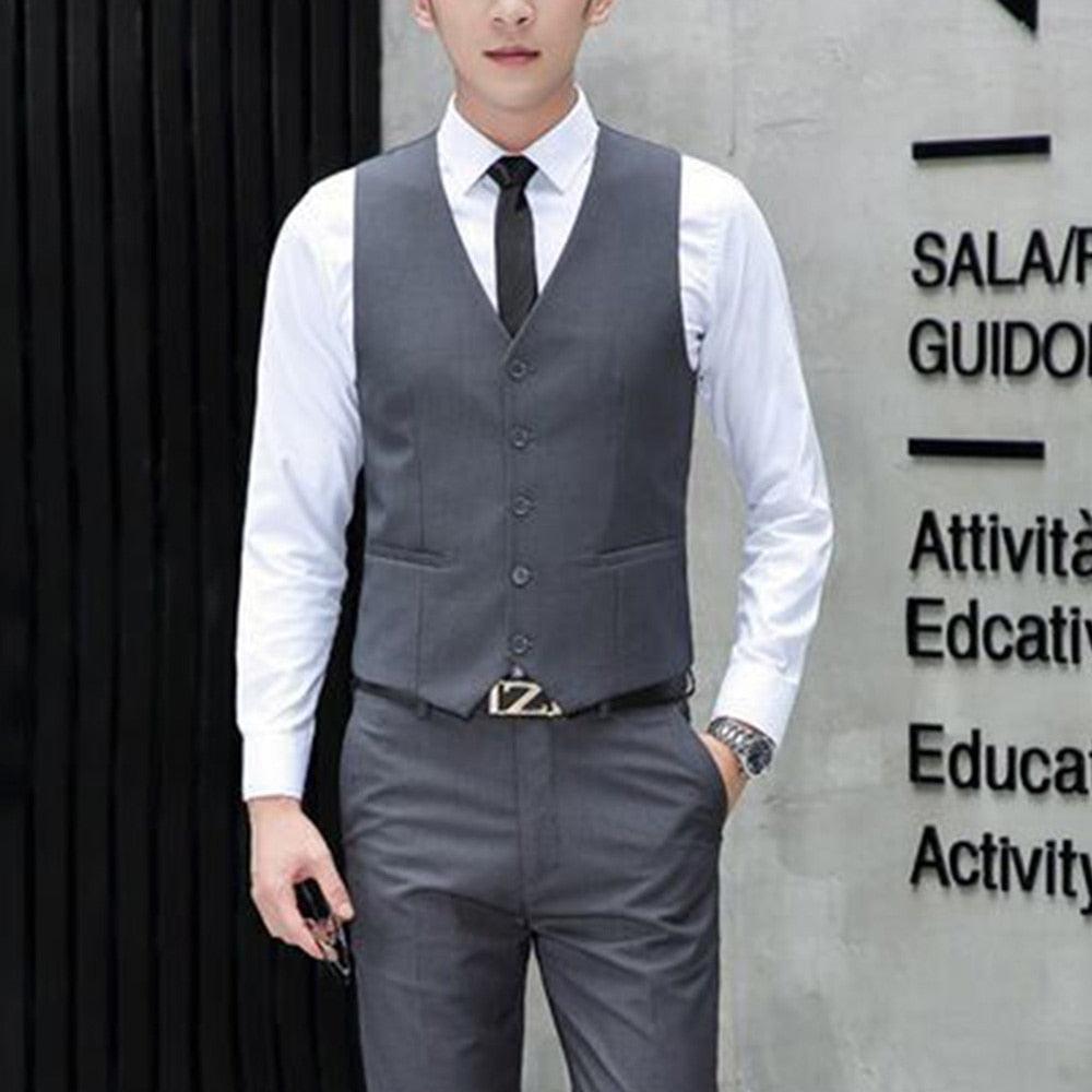 Slim Fit Suit Vest Formal Businss