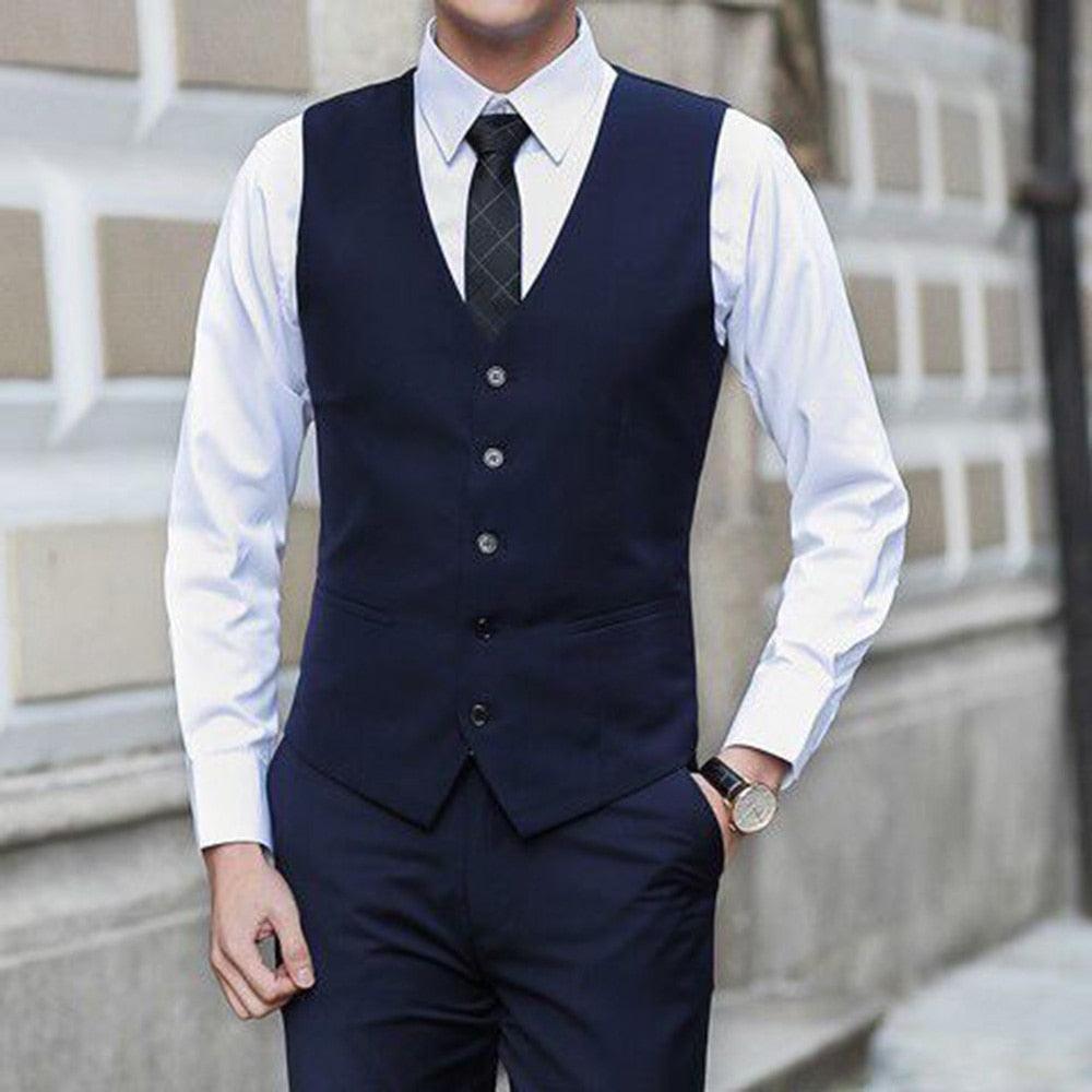 Slim Fit Suit Vest Formal Businss