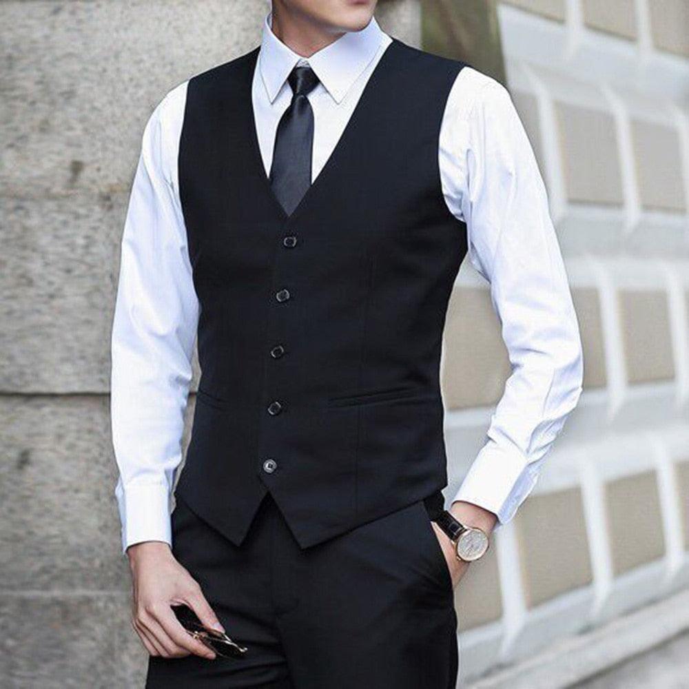 Slim Fit Suit Vest Formal Businss