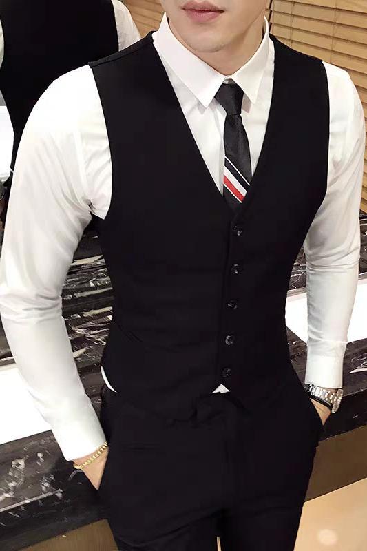 Slim Fit Suit Vest Formal Businss