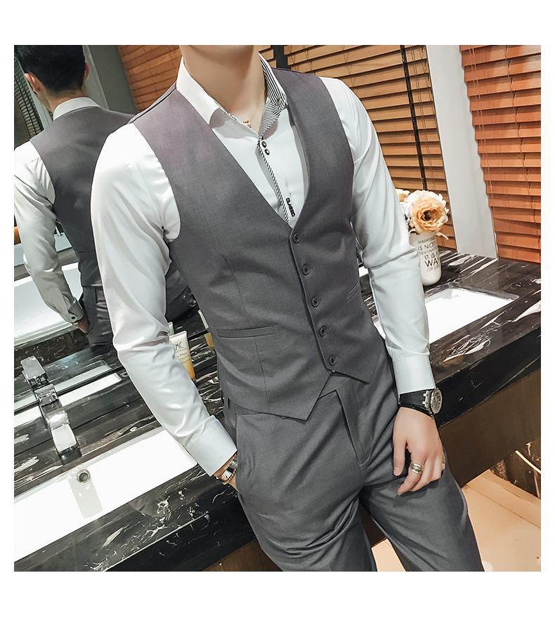 Slim Fit Suit Vest Formal Businss