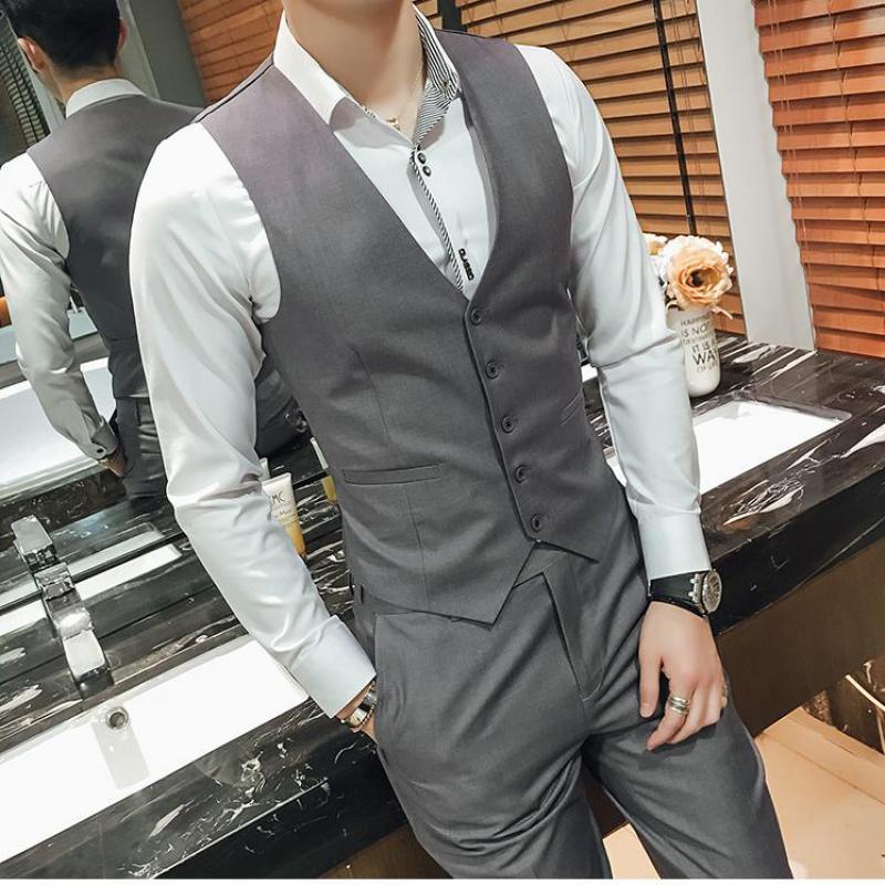 Slim Fit Suit Vest Formal Businss