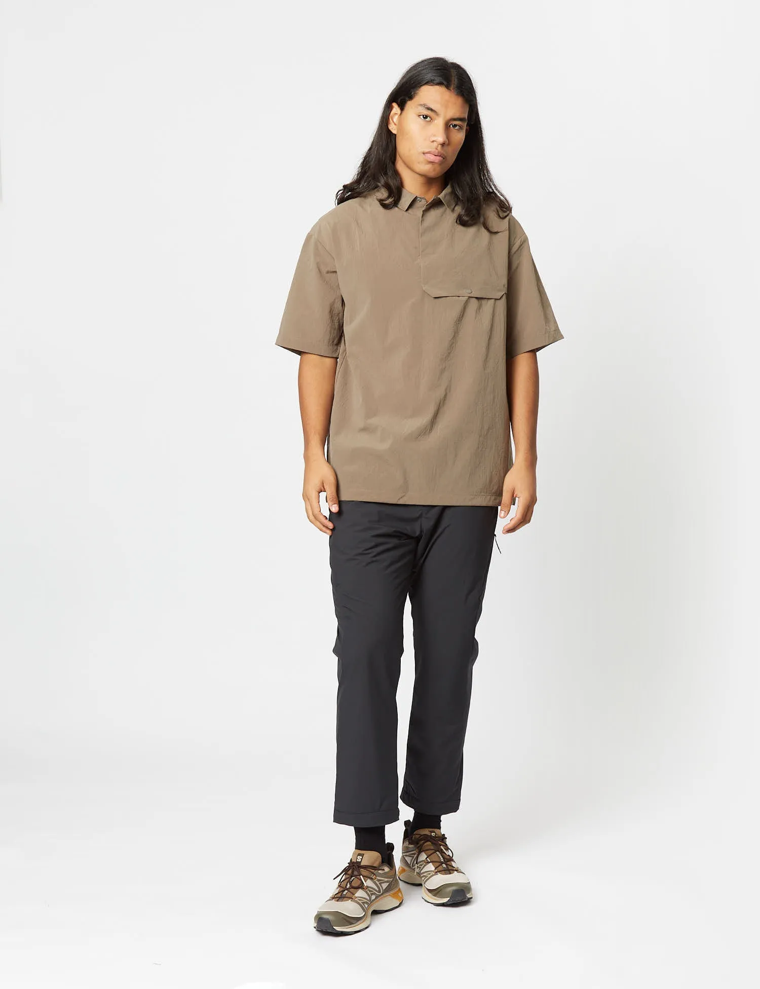 Snow Peak Quick Dry Polo Shirt - Brown