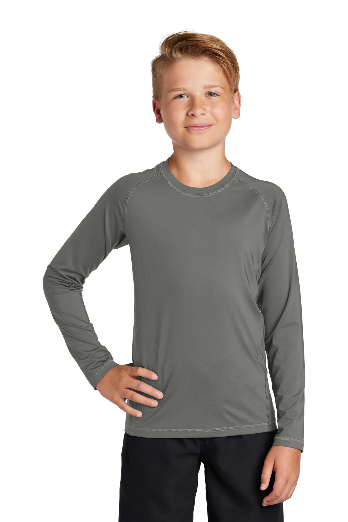 Sport-Tek YST470LS Youth Long Sleeve Rashguard Tee