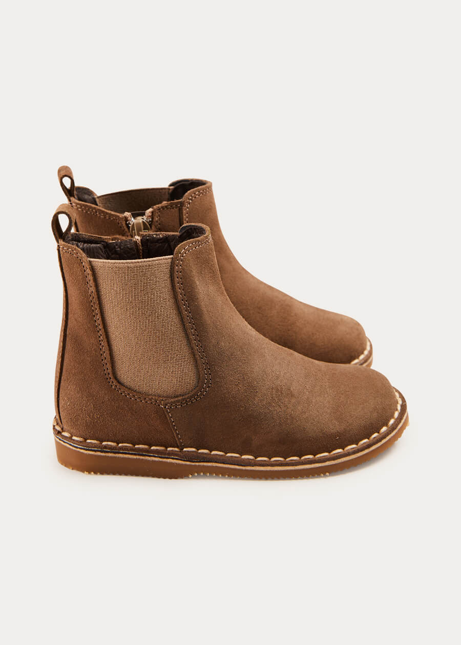 Suede Ankle Boots in Brown (24-34EU)