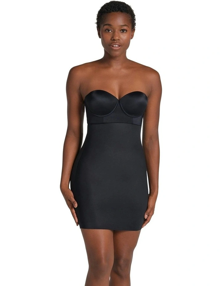 Undetectable Skort Shapewear Slip Skirt And Anti Chafe Short in Black