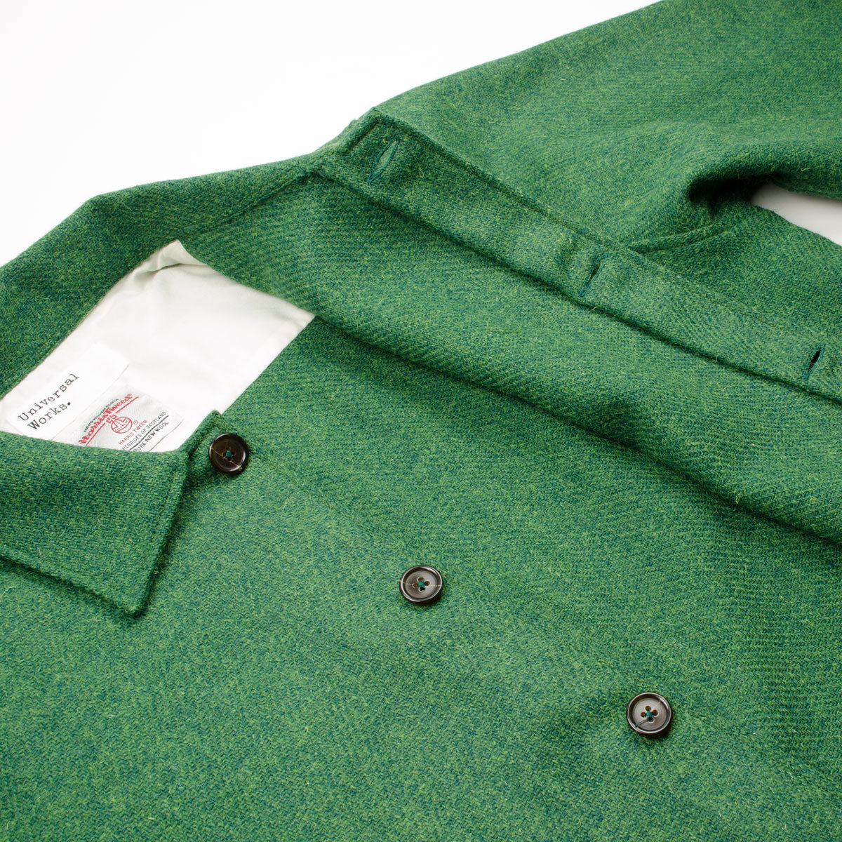 Universal Works - Easy Over Jacket Harris Tweed - Green