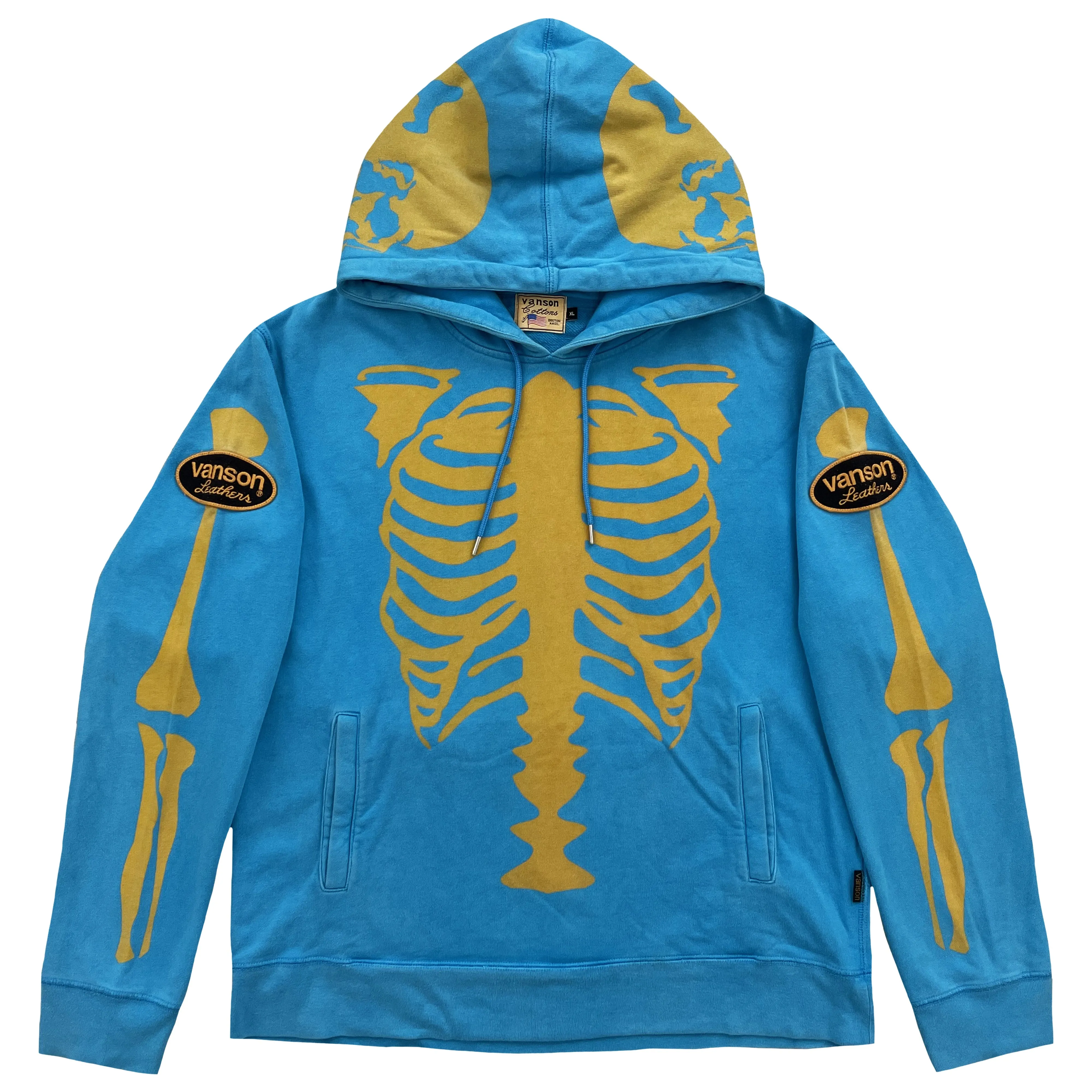 Vanson Leathers Skeleton Hoodie - XL