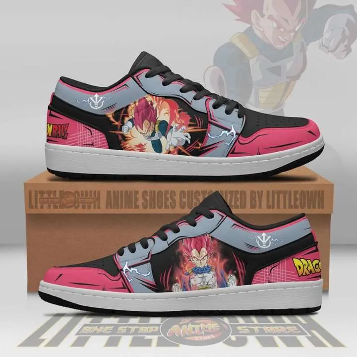 Vegeta Shoes Super Saiyan God Dragon Ball Z Anime JD Low Top Sneakers