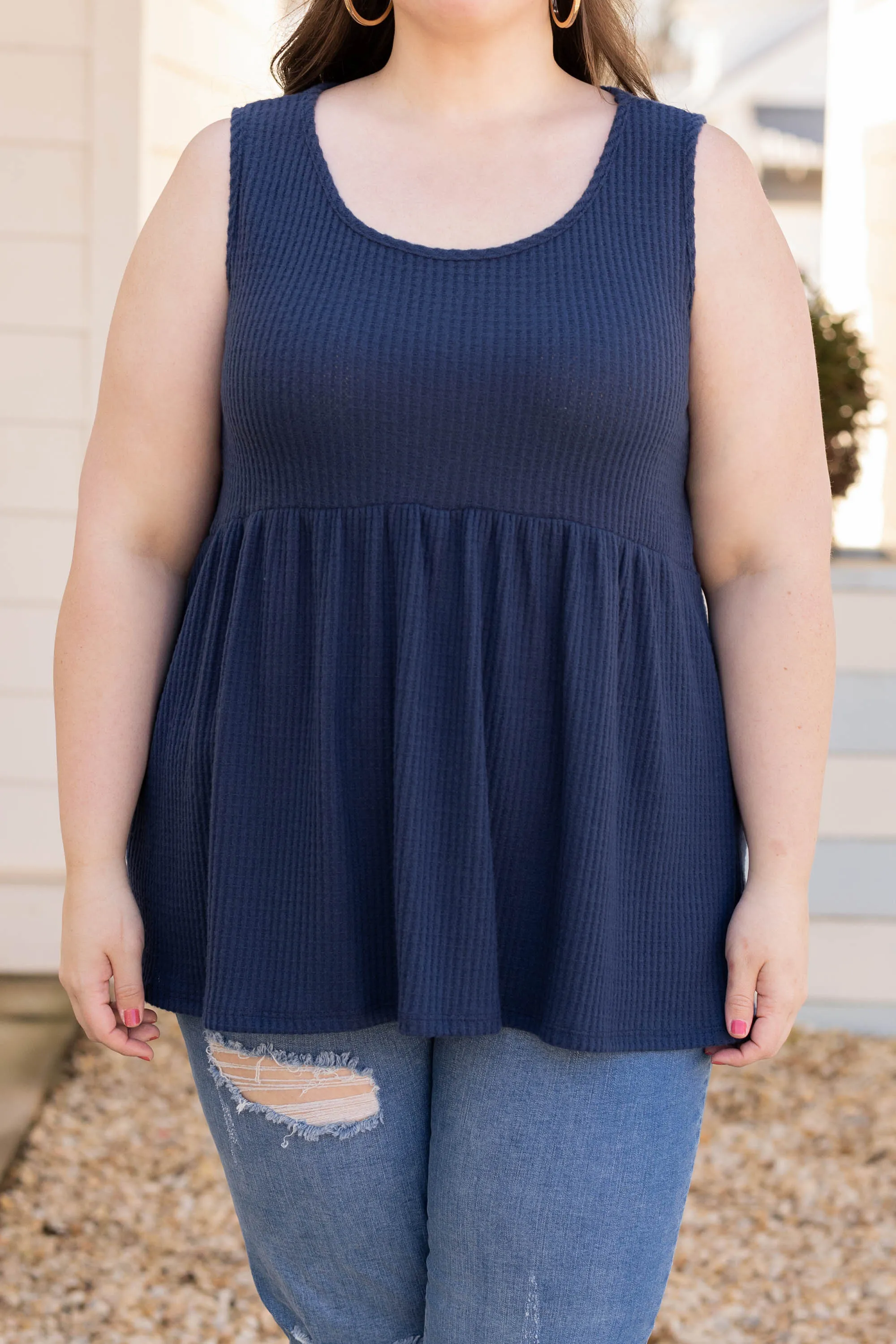 Weekender Waffle Babydoll, Navy