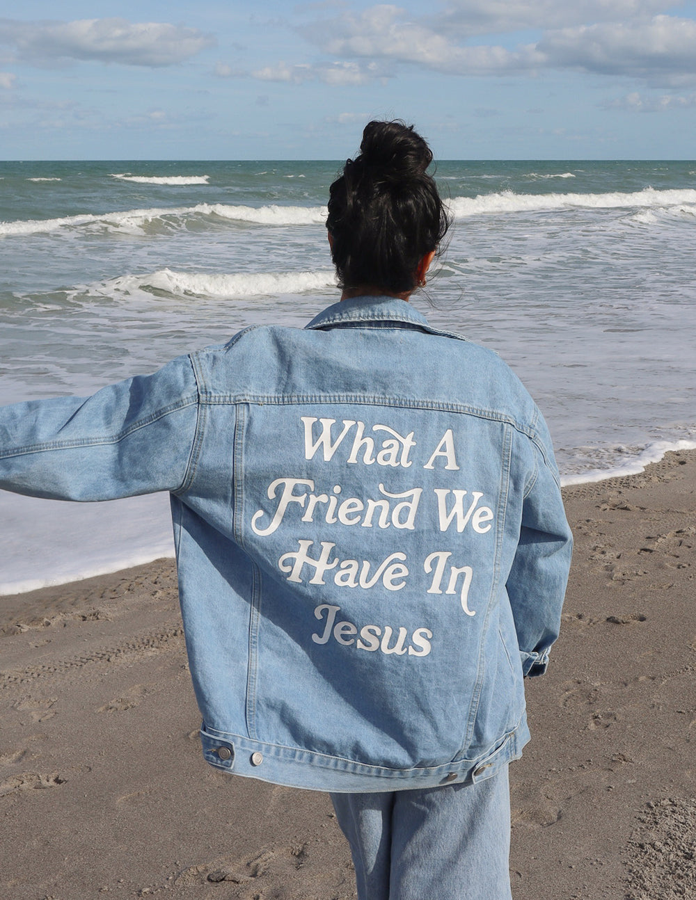 What a Friend In Jesus Denim Jacket