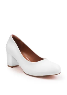 Where's That From White Melrose Extra Wide Pu Court Shoes