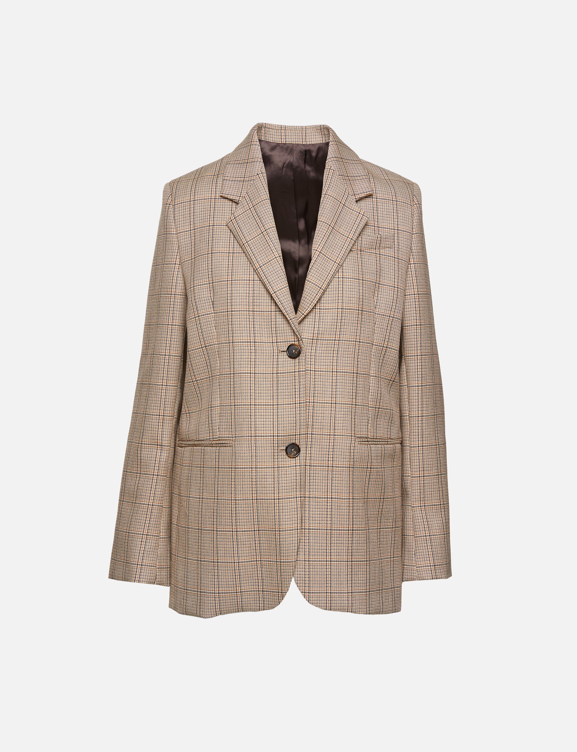 Windowpane Check Suit Jacket