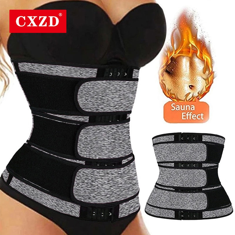 Women's Gray Neoprene Waist Trainer Compression Body Shaper Slimmers