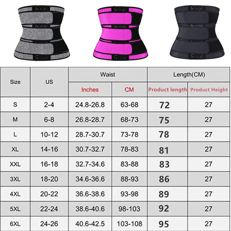 Women's Gray Neoprene Waist Trainer Compression Body Shaper Slimmers