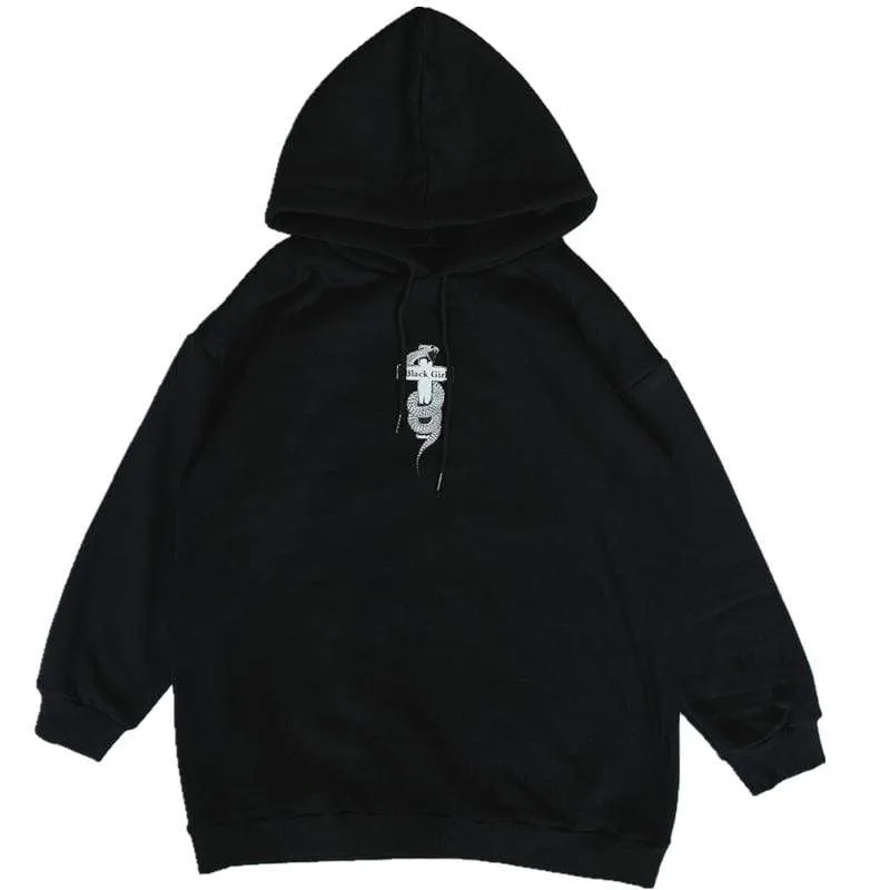 Women's Moon Crow Printed Autumn Warm Hoodies